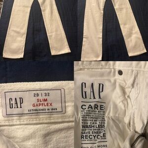Pants White  GAP Cream GapFlex Trousers